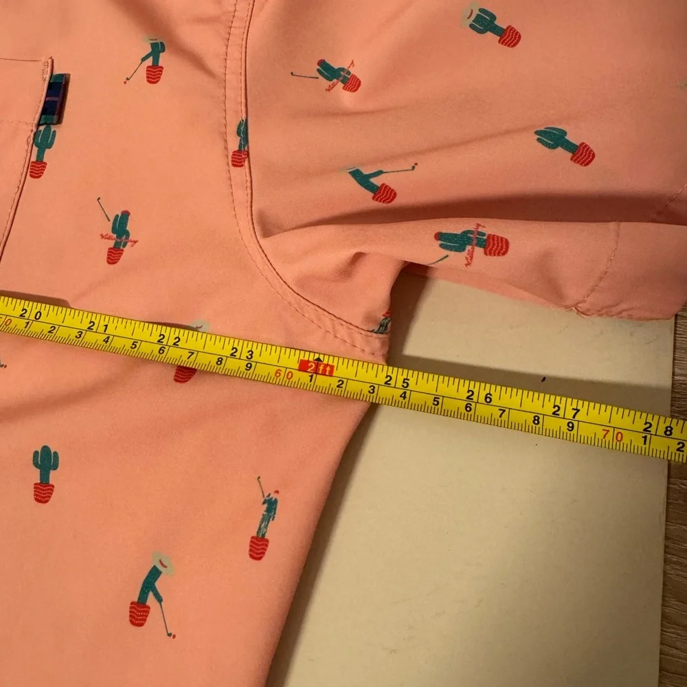 William Murray Golf Tito's Vodka Shirt coral‎ Cactus Men’s Sz XL